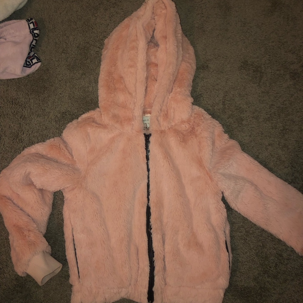 light pink teddy coat